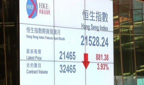 Hong Kong stocks fall for 7th day, down more than 5%